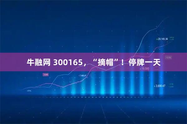 牛融网 300165，“摘帽”！停牌一天