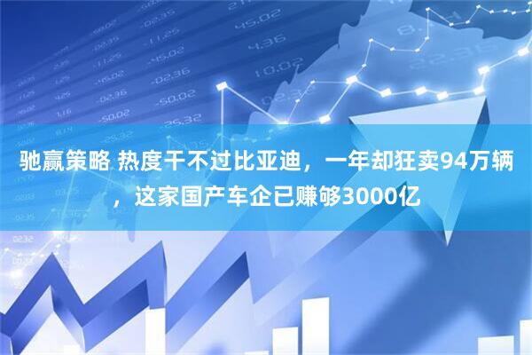 驰赢策略 热度干不过比亚迪，一年却狂卖94万辆，这家国产车企已赚够3000亿